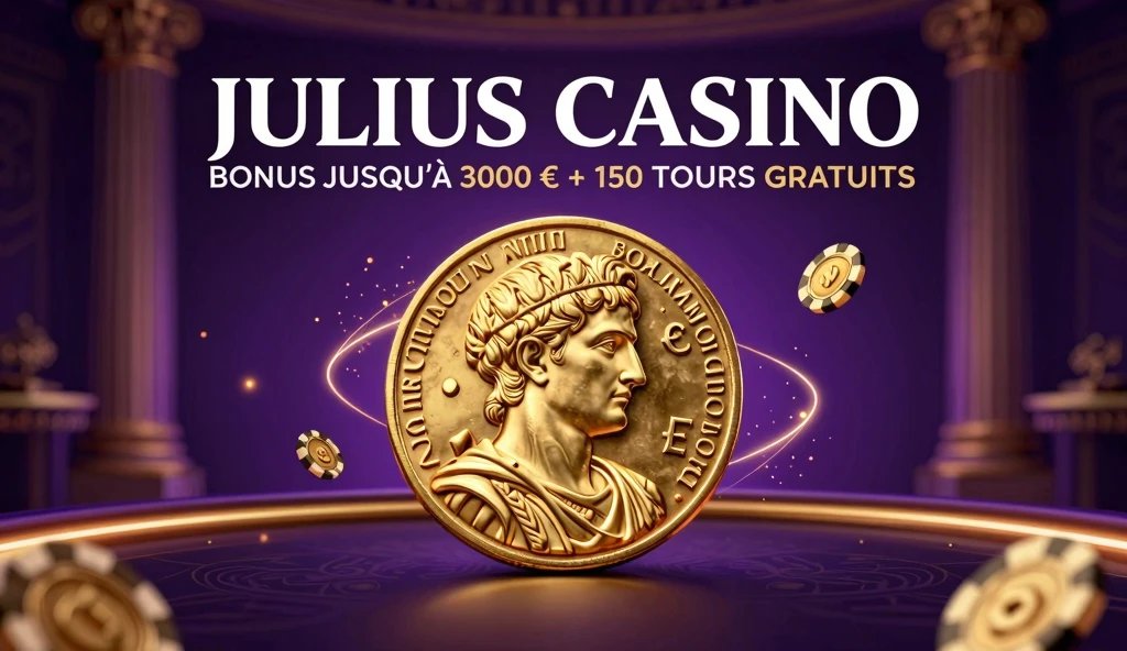 Interface du site Julius Casino montrant les jeux et promotions